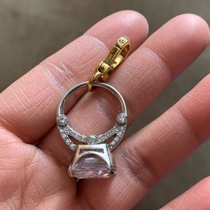 Retired Juicy Couture LARGE ENGAGEMENT RING CHARM NEW SOLITAIRE BLING EUC